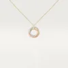Ciondolo Trinity, modello piccolo, semi-pavé