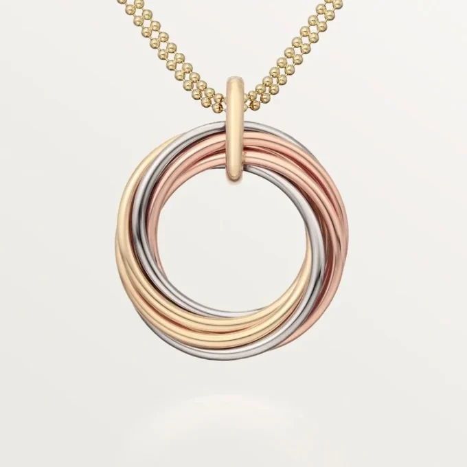 Ciondolo Trinity, sette file, diamanti