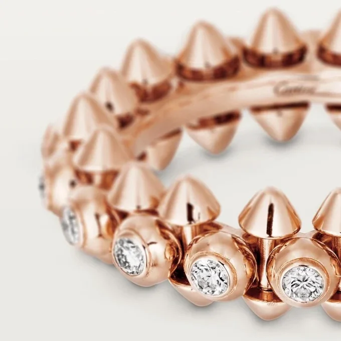 Clash De Cartier – Anello con pavé di diamanti in oro rosa | Cartier Us