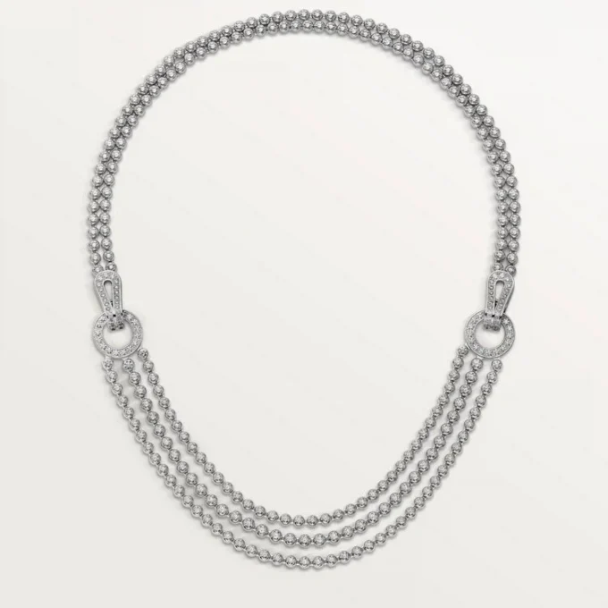 Collana Agrafe, diamanti taglio brillante, pavé