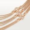 Collana Agrafe, modello medio, semi-pavé