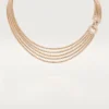 Collana Agrafe, modello piccolo, semi-pavé
