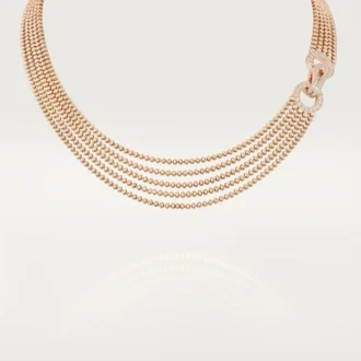 Collana Agrafe, modello piccolo, semi-pavé