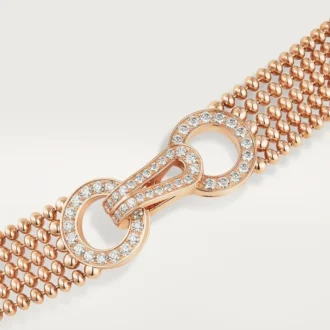 Collana Agrafe, modello piccolo, semi-pavé