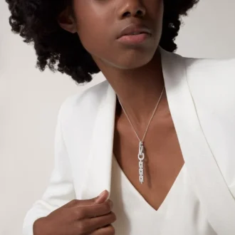 Collana Agrafe – Oro bianco, diamanti – Cartier