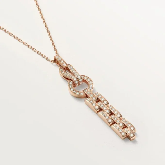 Collana Agrafe – Oro rosa, diamanti – Cartier