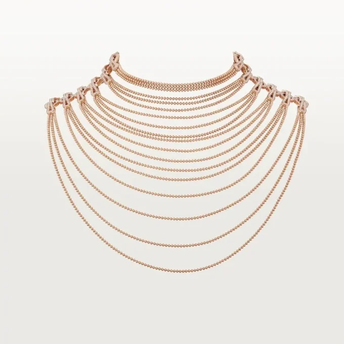 Collana Agrafe, semi-pavé