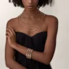 Collana Agrafe, semi-pavé