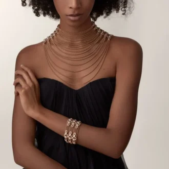 Collana Agrafe, semi-pavé