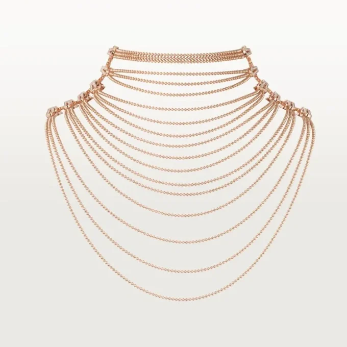 Collana Agrafe, semi-pavé