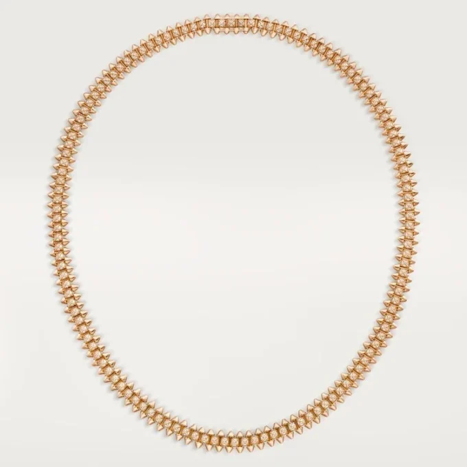 Collana Clash De Cartier, flessibile, modello piccolo, pavé