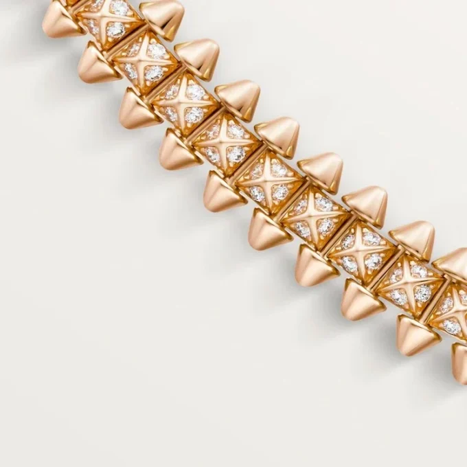 Collana Clash De Cartier, flessibile, modello piccolo, pavé
