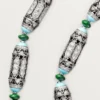 Collana di alta gioielleria – Oro bianco, calcedonio, skarn, turchese, lacca nera, diamanti – Cartier