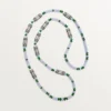 Collana di alta gioielleria – Oro bianco, calcedonio, skarn, turchese, lacca nera, diamanti – Cartier