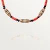 Collana di alta gioielleria – Oro rosa, corallo, onice, lacca nera, diamanti – Cartier