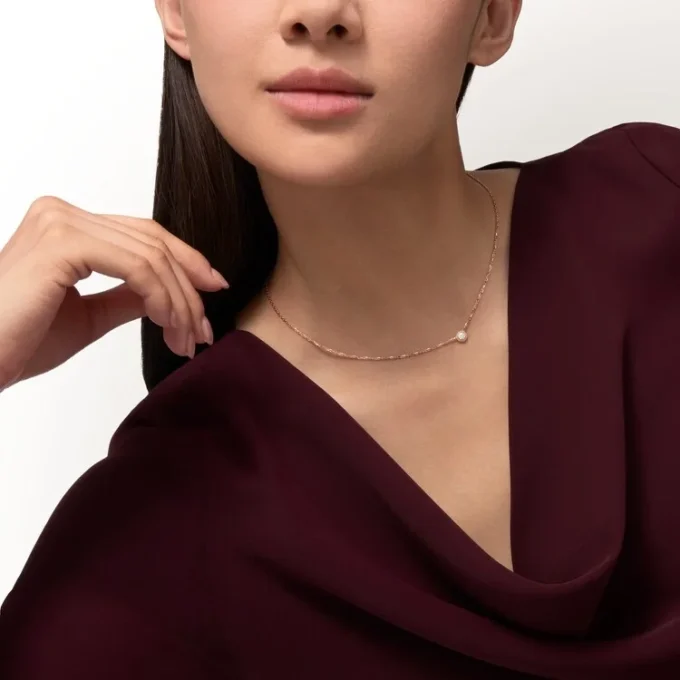 Collana Diamants Legers, Lm – Oro rosa, Diamanti – Cartier