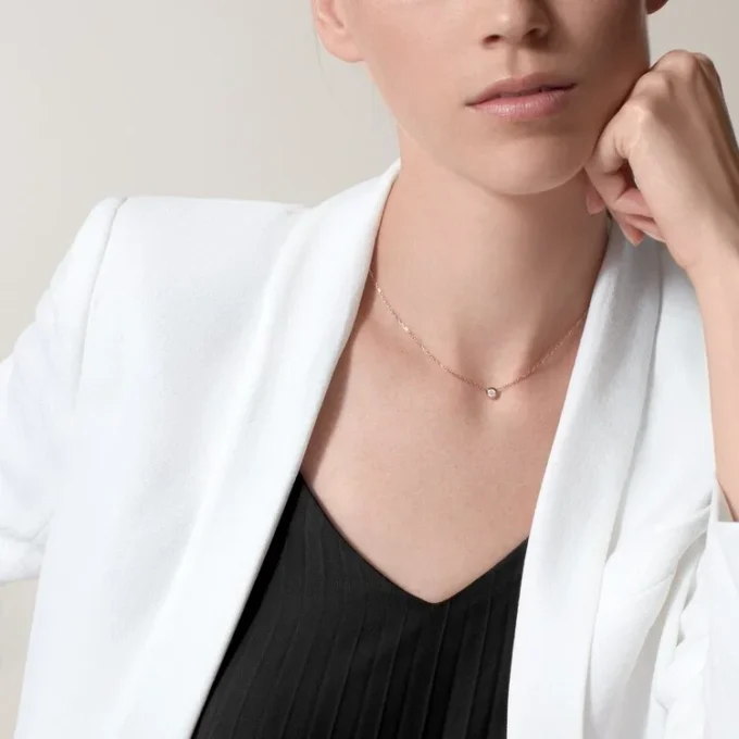 Collana Diamants Legers, Lm – Oro rosa, Diamanti – Cartier