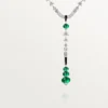 Collana En Equilibre, smeraldo, pavé