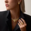 Collana Faune Et Flore De Cartier, diamanti gialli, arancioni e marroni, pavé