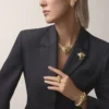 Collana Faune Et Flore De Cartier, diamanti gialli, arancioni e marroni, pavé