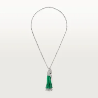 Collana Faune Et Flore De Cartier, perline di smeraldo, pavé