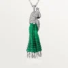 Collana Faune Et Flore De Cartier, perline di smeraldo, pavé
