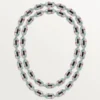 Collana Geometrie & Contrastes, crisoprasio, multi-wear, pavé