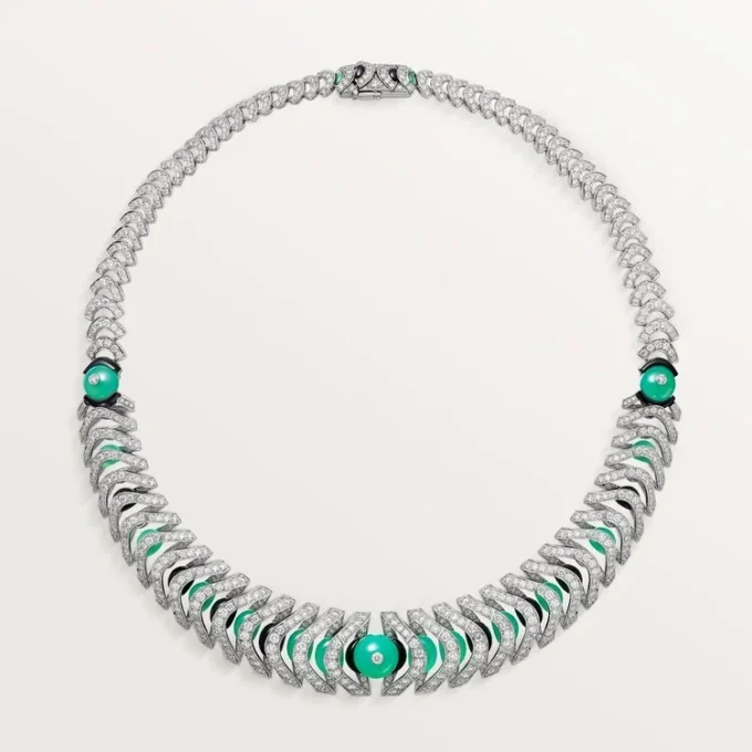 Collana Geometrie & Contrastes, Crisoprasio, Pavé