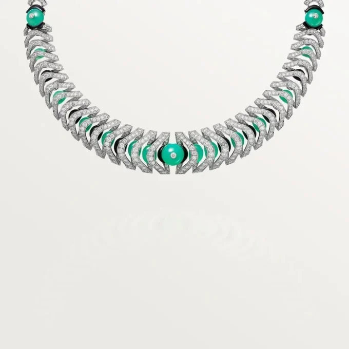 Collana Geometrie & Contrastes, Crisoprasio, Pavé
