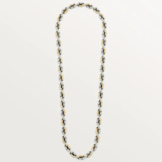 Collana Geometrie & Contrastes, onice, multi-wear, pavé