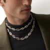 Collana Geometrie & Contrastes, onice, multi-wear, pavé