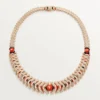 Collana Geometrie & Contrasti, Corallo, Pavé