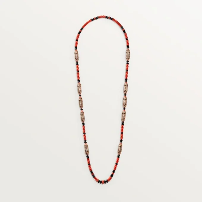 Collana Geometrie & Contrasti, Corallo, Pavé