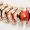 Collana Geometrie & Contrasti, Corallo, Pavé