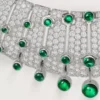 Collana Le Voyage Recommence, smeraldi, pavé