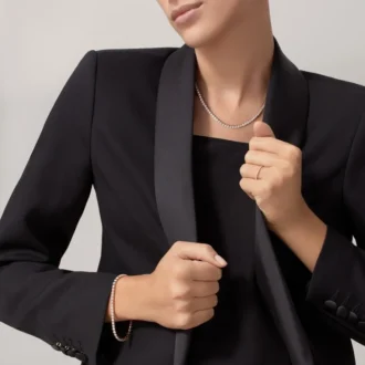 Collana Lignes Essentielles, diamanti taglio brillante