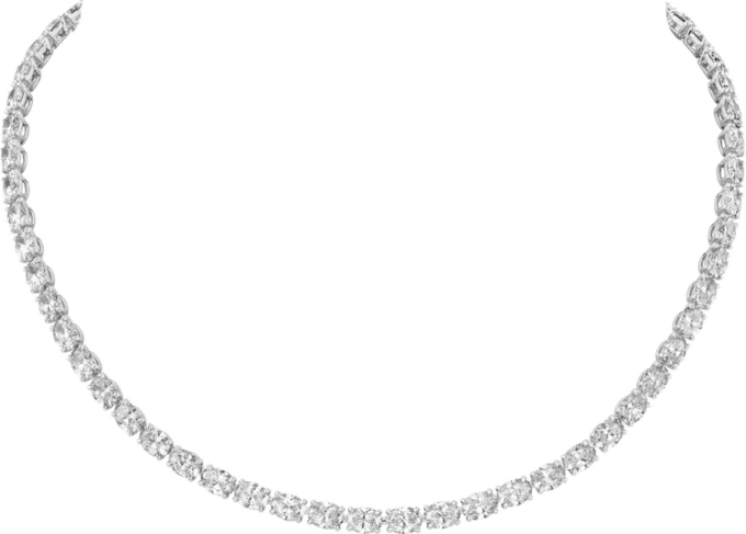 Collana Lignes Essentielles, diamanti taglio ovale