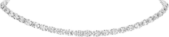 Collana Lignes Essentielles, diamanti taglio ovale