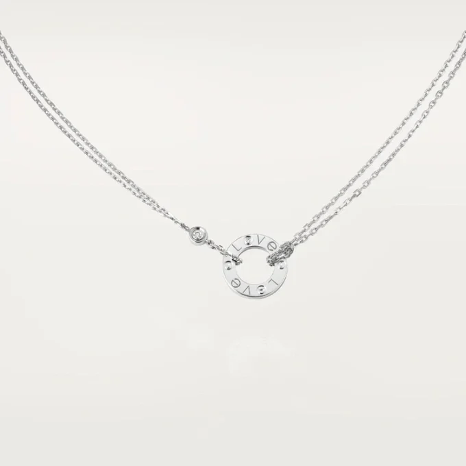 Collana Love, 2 diamanti – Oro bianco, Diamanti – Cartier