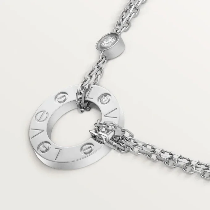 Collana Love, 2 diamanti – Oro bianco, Diamanti – Cartier