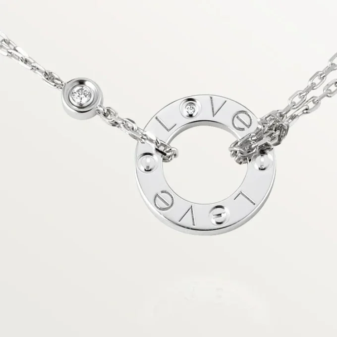 Collana Love, 2 diamanti – Oro bianco, Diamanti – Cartier