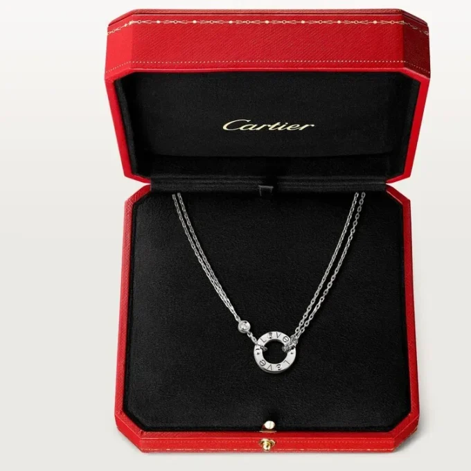 Collana Love, 2 diamanti – Oro bianco, Diamanti – Cartier