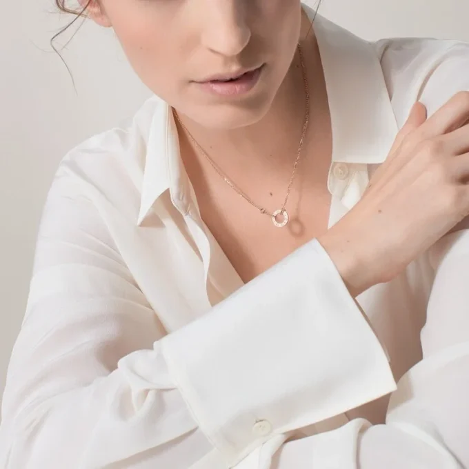 Collana Love, 2 diamanti – Oro rosa, Diamanti – Cartier