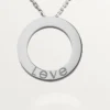 Collana Love, 3 diamanti – Oro bianco, Diamanti – Cartier