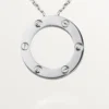 Collana Love, 3 diamanti – Oro bianco, Diamanti – Cartier
