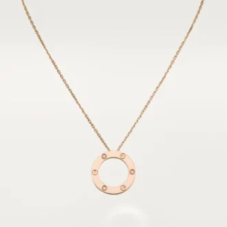 Collana Love, 3 diamanti – Oro rosa, Diamanti – Cartier