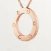 Collana Love, 3 diamanti – Oro rosa, Diamanti – Cartier