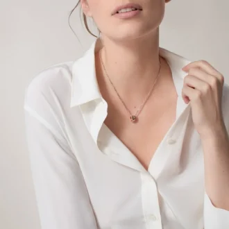 Collana Love, 6 diamanti – Oro rosa, Oro bianco, Diamanti – Cartier