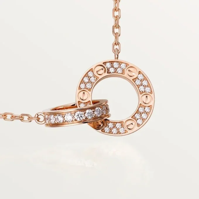 Collana Love – Oro rosa, diamanti – Cartier