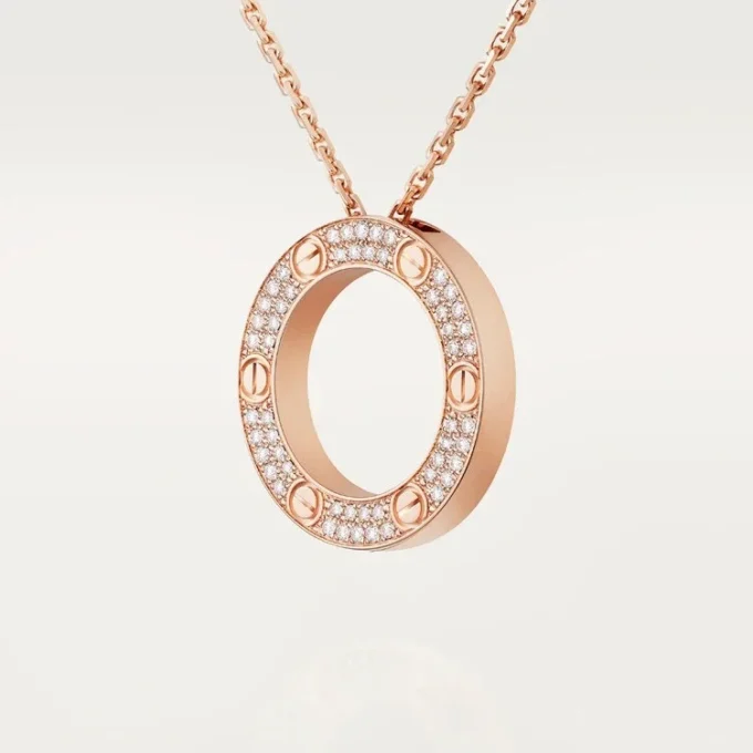 Collana Love – Oro rosa, diamanti – Cartier